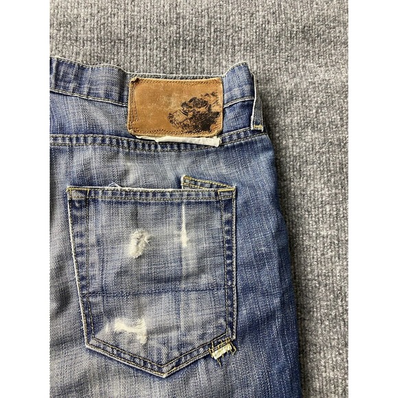PRPS Bruised Never Broken Jeans 33 Mens Blue USA Cotton‎ Selvedge Baggy Loose - Picture 13 of 16